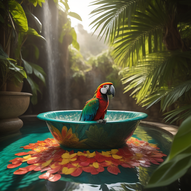 Bathtub for Macaw Parrots