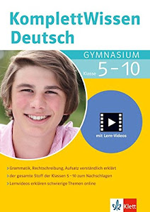 Klett Komplett Wissen Deutsch Gymnasium Klasse 5-10: Grammatik, Rechtschreibung, Aufsatz: mit Lern-Videos