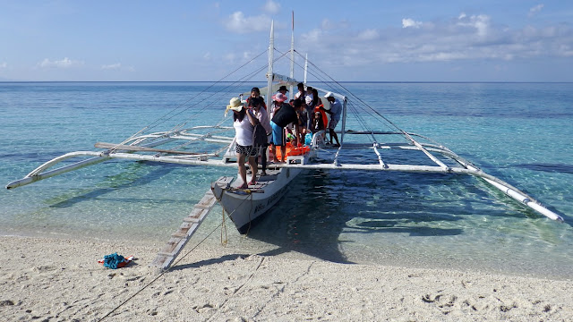 boat arrival at Kalanggaman Island Palompon Leyte