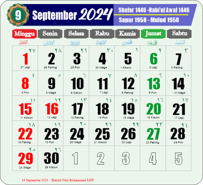 Kalender 2024 Lengkap Berikut Hari Libur , Hijriah , Jawa dan Pasaran