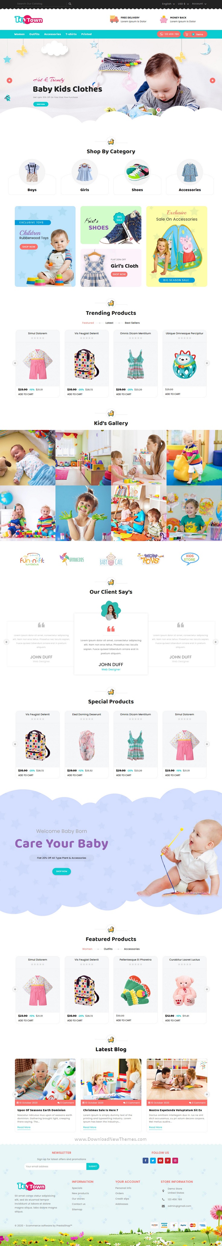 Kids Clothing & Toys Prestashop Theme