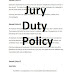 standard form contracts - Jury Duty Policy doc