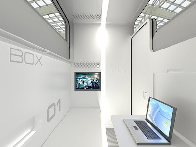 Futuristic compact hotel Sleepbox