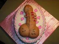 A dick shaped cake for ladies party