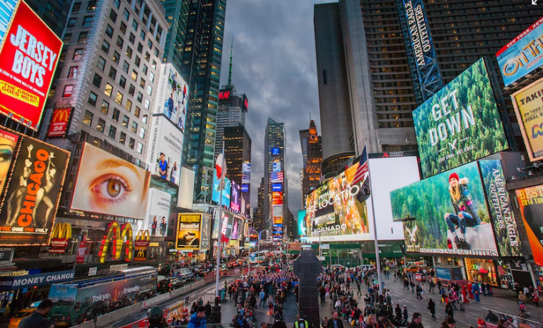 A night view of time square NYC The Top 10 Secrets of Times Square NYC