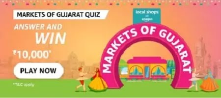 Which of these markets featured on Markets of Gujarat storefront is famous for textiles?