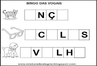 Bingo para alfabetização 