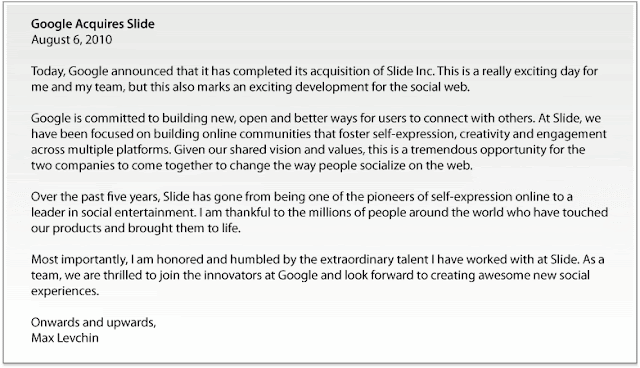 Google Opens Slide.com as a Social Technology Company