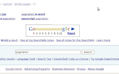 google pagination