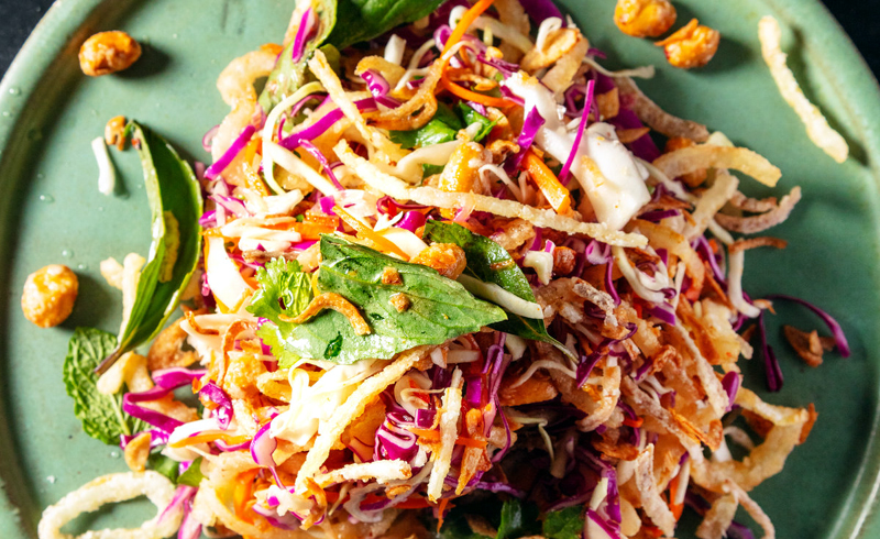 Crunchy Cabbage Salad with Peanuts and Fish Sauce