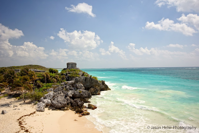 tulum, mexico, coast, yucatan, ruins, beach, sky, maya, paradise