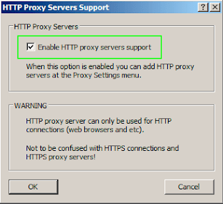 enable http proxy servers support on proxifier