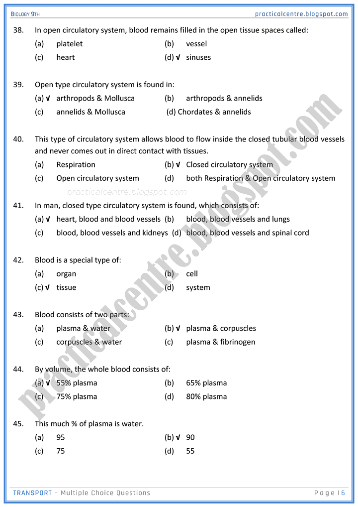 transport-mcqs-biology-9th-notes