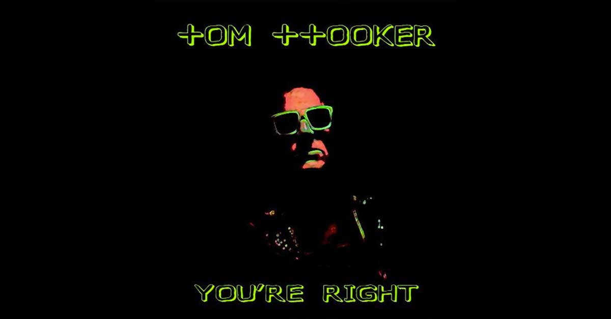 La copertina di ''You're right'' di Tom Hooker, pezzo Italo Disco del 2018