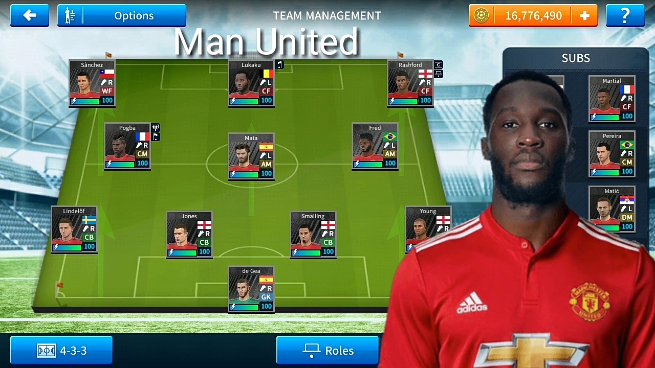 Create Man United team in DLS 19