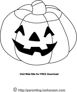 Pumpkin Face Coloring Pages 