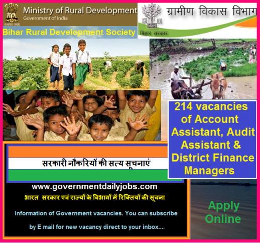 ACCOUNT /AUDIT ASSISTANT & DISTRICT FINANCE MANAGER VACANCY IN BRDS RECRUITMENT 2016