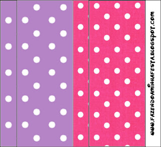 Pink, Purple and White Polka Dots Free Printable Labels.