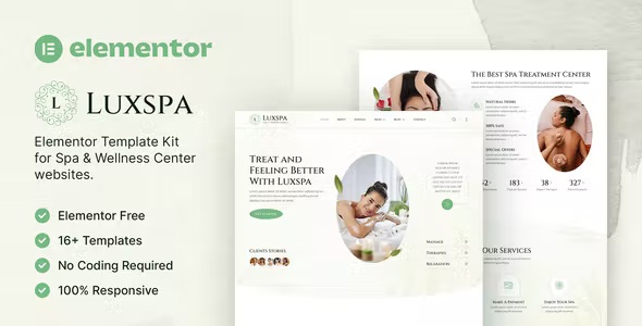 Best Spa & Wellness Center Elementor Template Kit