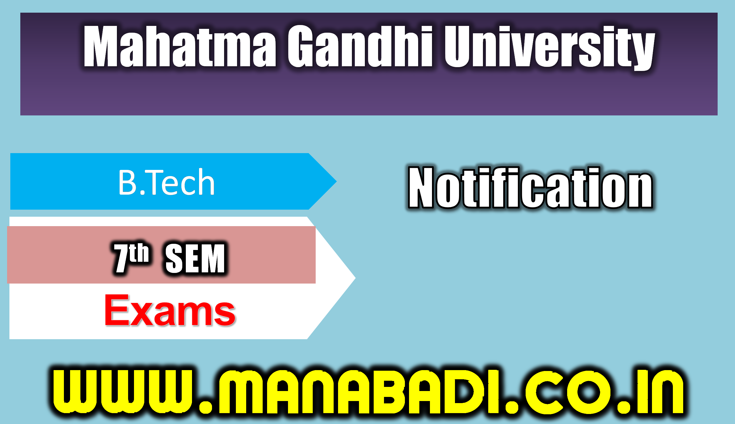 Mahatma Gandhi University B.Tech 7th Sem Postponed  Notification
