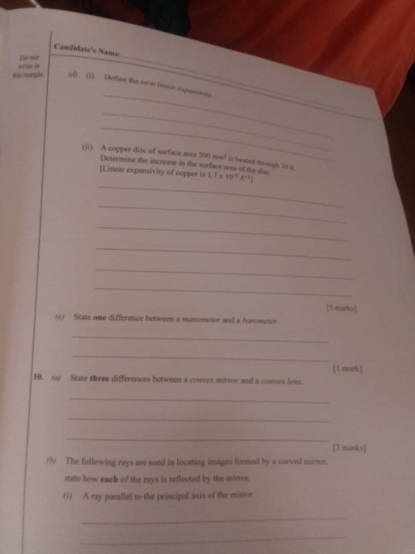 WAEC GCE Physics Past Question And Answer