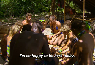 the Merged tribe Enil Edam eat a feast during survivor caramoan episode 8