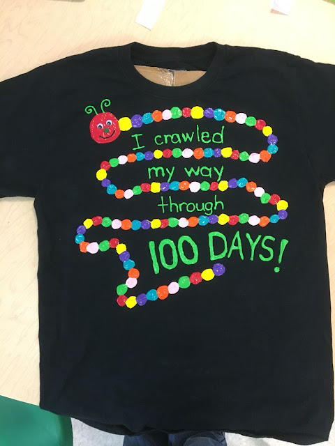 I crawled my way through 100 days - very hungry caterpillar themed shirt idea