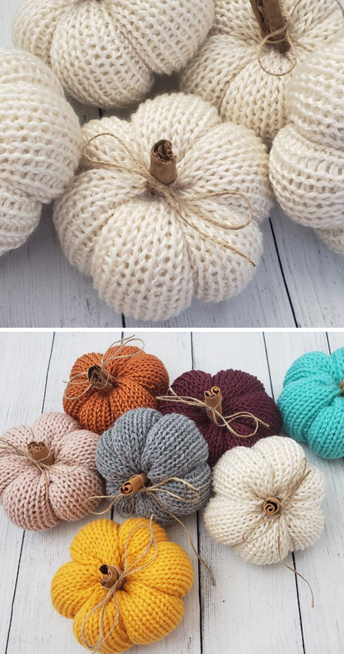 Mini Knit Pumpkins - Free Pattern 