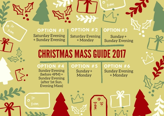 Christmas Mass Guide Infographic 2017