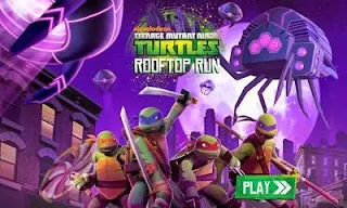 Screenshots of the Teenage Mutant Ninja Turtle Rooftop Run for Android tablet, phone.