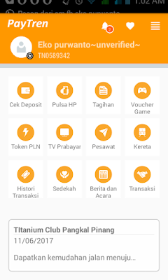 Beberapa menu aplikasi paytren yang harus anda ketahui dan pelajari