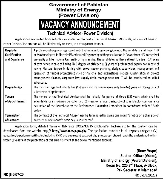 Latest Jobs in Ministry of Science And Technology Ministry  of Energy 2021