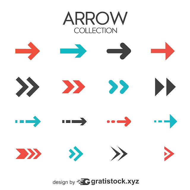 Free Download PNG - Collection-of-modern-arrows-in-flat-design