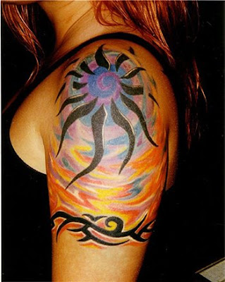 Tribal Tattoo Design Picture in Side Girl