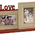 Wooden Taupe Frames with Red Accent word Love
