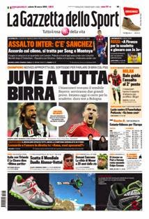 La Gazzetta dello Sport del 16 Marzo 2013 | ISSN 1120-5067 | TRUE PDF | Quotidiano | Sport
La Gazzetta dello Sport è un quotidiano sportivo italiano, con sede a Milano. Insieme al Corriere dello Sport - Stadio e Tuttosport, è uno dei tre principali giornali sportivi d'Italia. È il primo quotidiano sportivo per numero di lettori nell'Italia centro-settentrionale, ed uno dei maggiori quotidiani italiani per tiratura e diffusione.