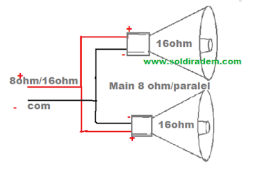 speaker paralel toa 16ohm