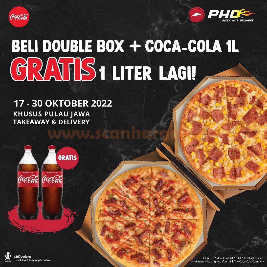 Promo PHD PAKET Double Box + Coca-Cola GRATIS 1 lagi Coca Cola