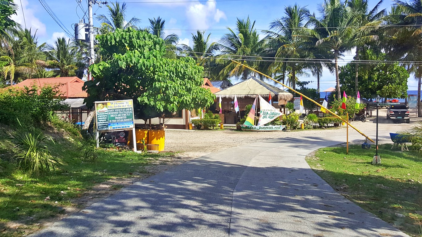 entrance to Isla Jardin Del Mar Resort in Gumasa, Glan, Sarangani