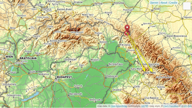Rumunia z Tarnicy - poglądowa mapka