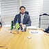 Aguinaldo recebeu prefeito de Pedra Lavrada paraibano e Associação Brasileira de Franchising, em Brasília.