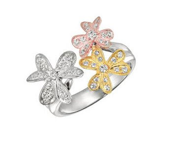 Gabriel & Co. - Diamond Flower Ring