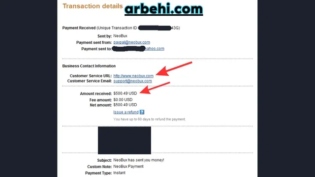 Payment Proof - NeoBux