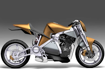 CAF-E Tim Cameron’s supercharged hybrid motorcycle concept