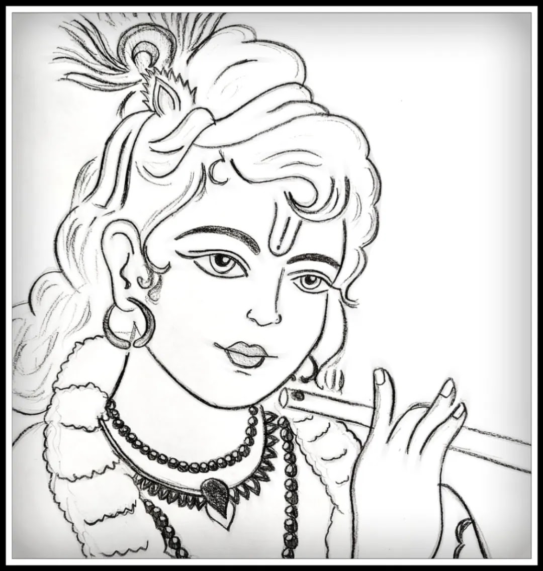 Komal art - How to draw Shree Krishna drawing ||full video on YouTube  channel ||komalart ||#drawing #komalart #pencildrawing #Facebook #pencil  #pencildraw || | Facebook