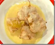 Pesche fritte con salsa inglese