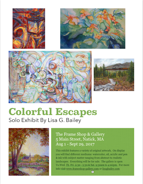 Lisa Bailey - "Colorful Escapes" - art show in Natick