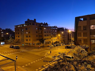 City, buildings, night time image, low light image