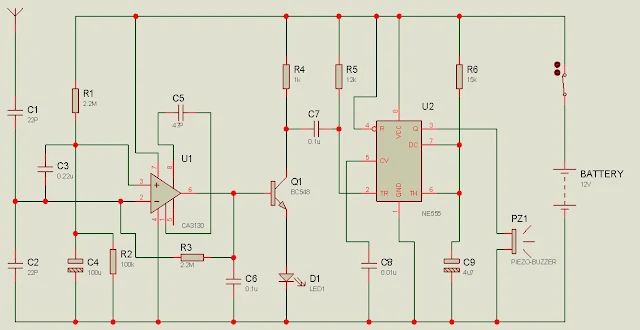 Cell phone detector circuit