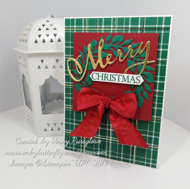 Wrapped in Plaid Merry Christmas To All Stampin Up